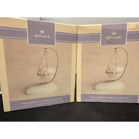 (3) Vintage Hallmark Keepsake Ornament Display Stand with Gold Hook 1990 - Picture 2 of 5
